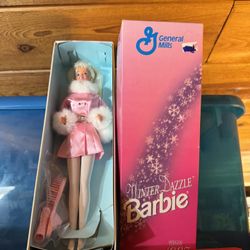 Vintage 1997 Mattel General Mills Special Edition Winter Dazzle Barbie 
