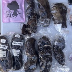 Assorted $1 Pony Tail Clip Auburn Brown Hair