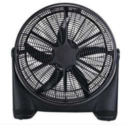 VentilatirjjFan 20" 3-Speed Floor Fan with Angle Adjust in Black