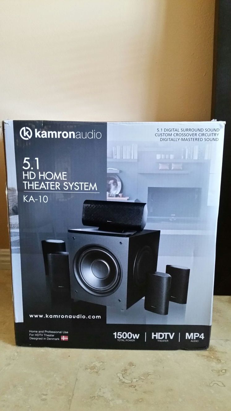 New Kamron Audio 5.1 HD Home Theater System KA10 MSRP for Sale in