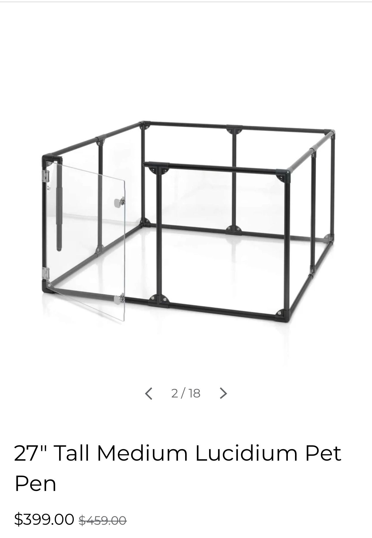 Clearly Loved Pets - pet pen