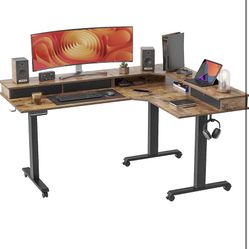 L Shape Desk Electric Standing Desk Adjustable Height