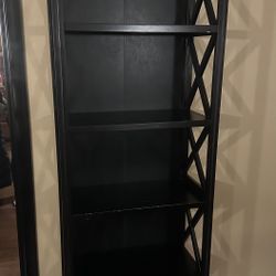 Black 5-Shelf Bookcase