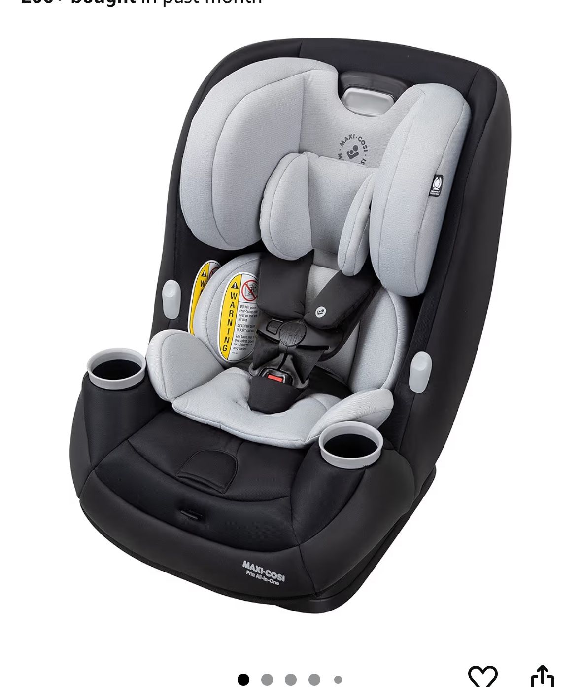 Maxi-Cosi Pria All-in-One Convertible Car Seat, Rear Facing Car Seat for Infants from 4-40 lbs, Forward Facing Car Seat up to 100 lbs in Booster Seat