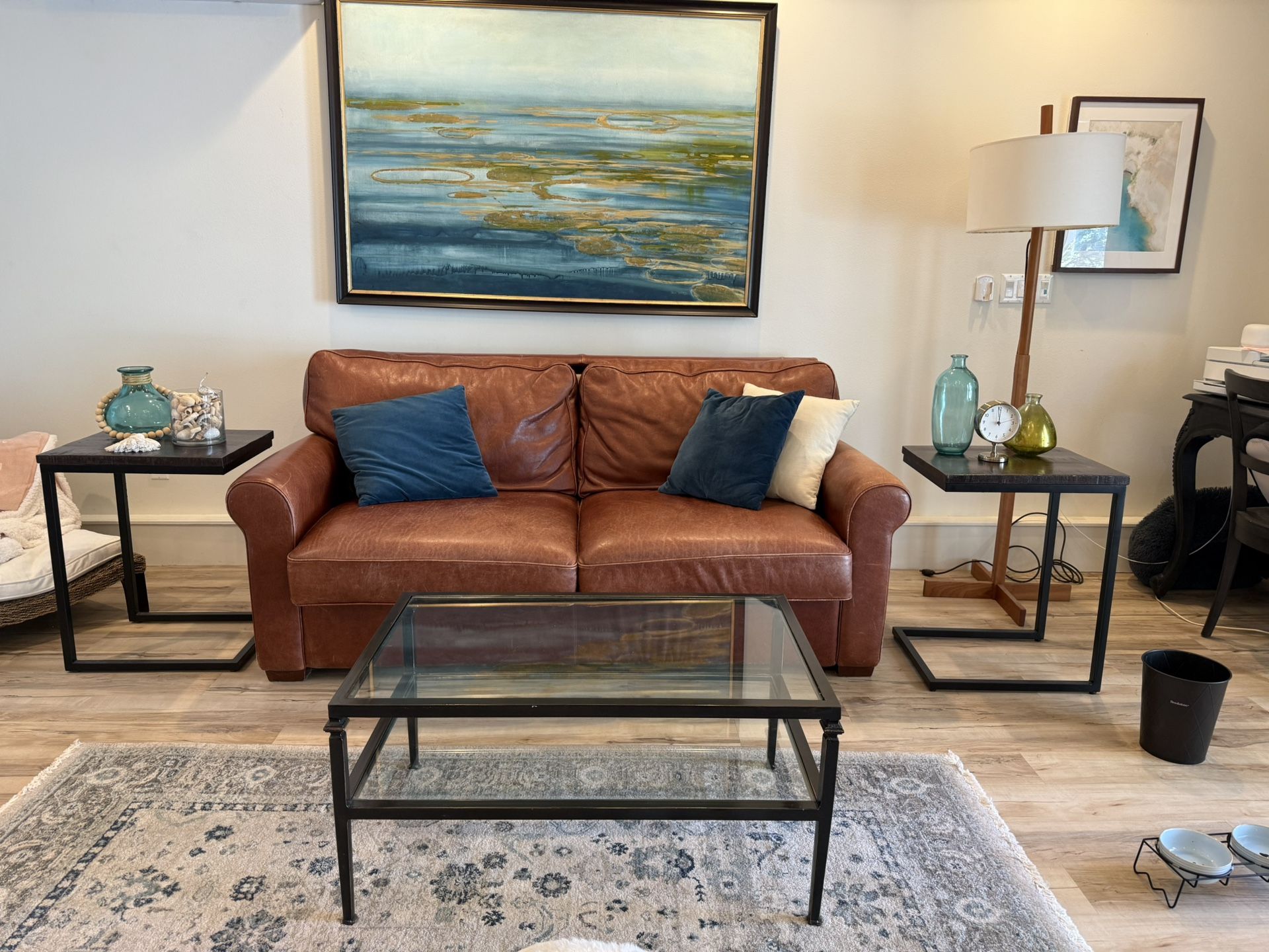 Metal & Glass 2 Tier Coffee Table