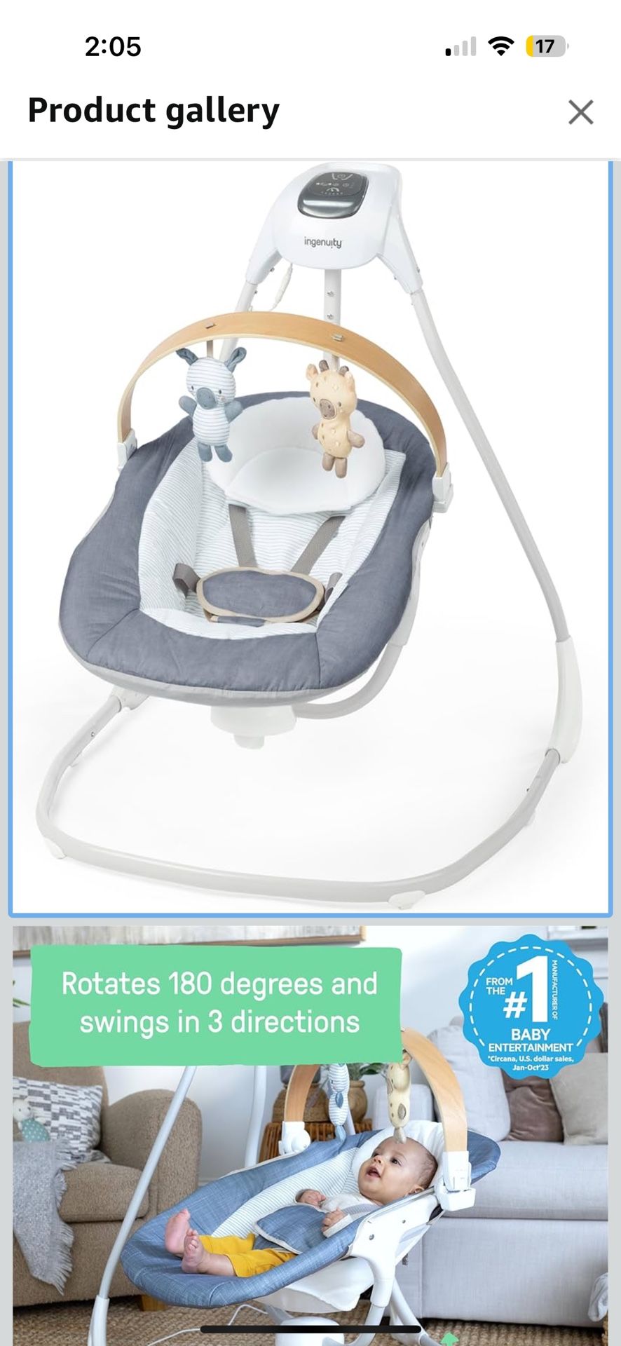 Ingenuity Soothing Swing