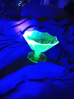 Vaseline Glass Sundae Cup