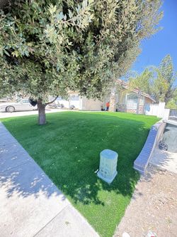 Synthetic green grass