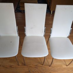 White dining chairs