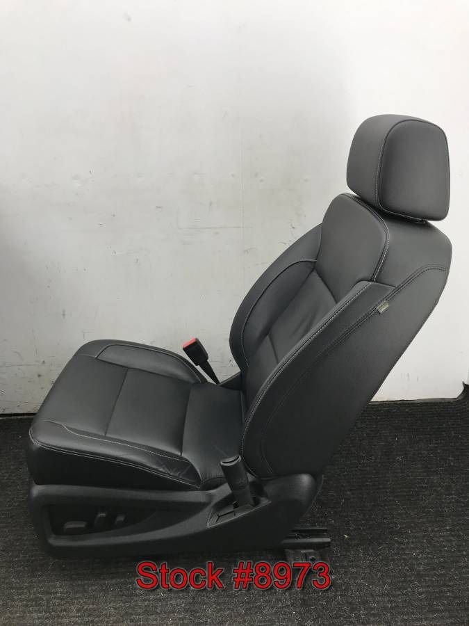 Front 40/20/40 Bucket Bench Console Seats From 2016 Chevy Silverado Black Leather Heated Front