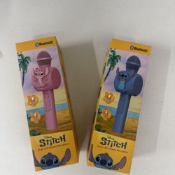 🔥Stitch Bluetooth LED Karaoke Microphone & Wireless Speaker USB Charging Blue🔥