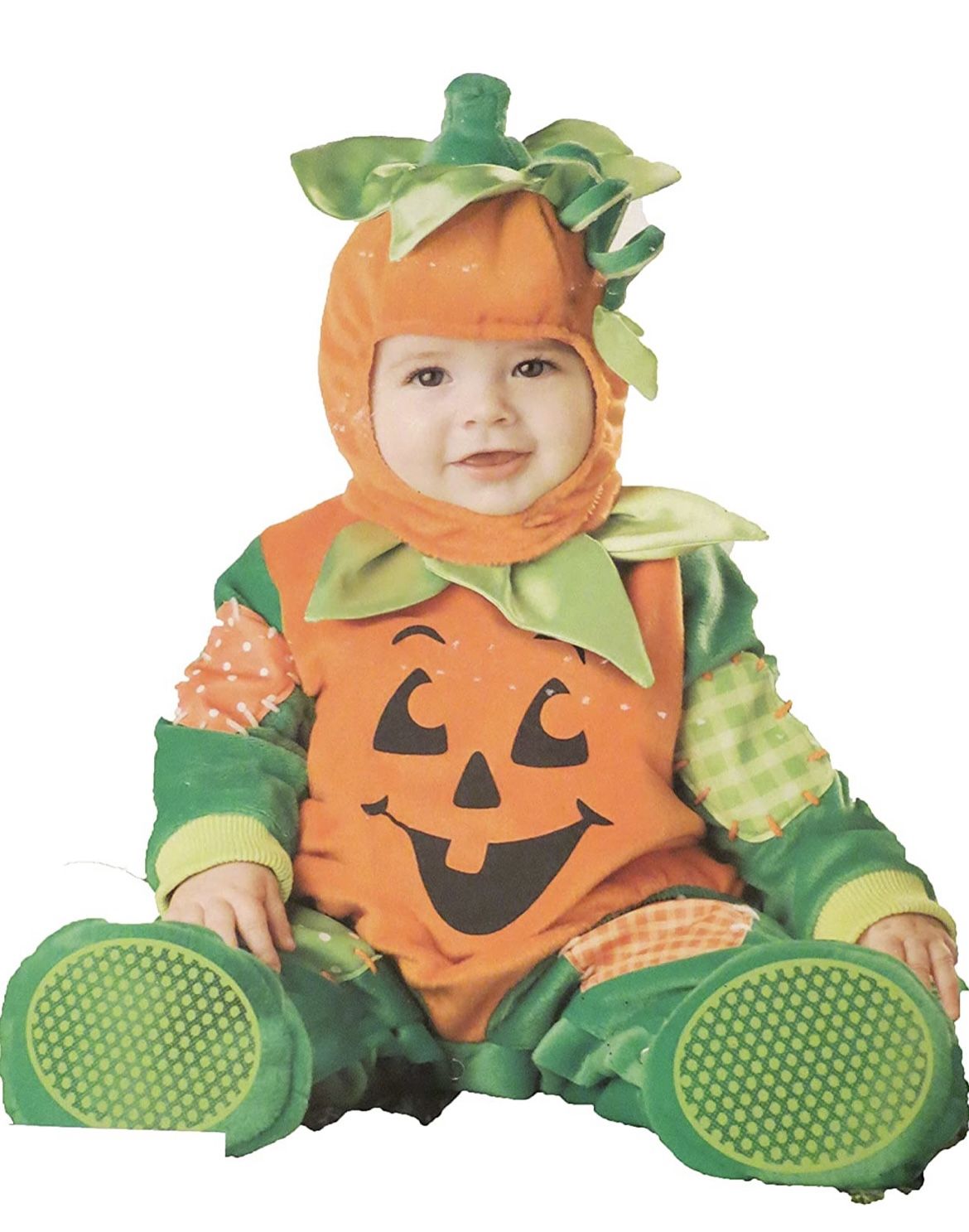 Lil Pumpkin Patch Costume Jumpsuit, Hood, Booties Size 0-6 Months