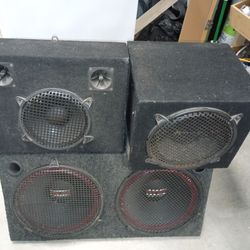 3 Boxes Of Loud Sound Speakers 
