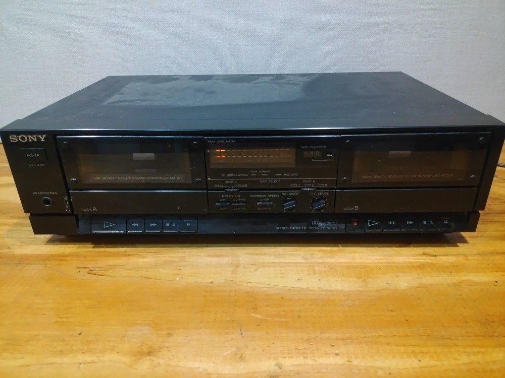 Sony TC W345 Dolby Stereo Cassette Deck Synchronized High Speed Dubbing