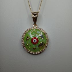 Cadena Para La Buena Suerte 14K Oro Laminado De Alta Calidad 27$