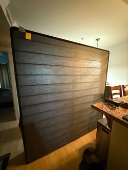Box Spring Foundation with Dark Fabric Cover