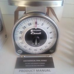 San Jamar Escali SCMDL2 Mechanical Dial Scale – 2 lb – NEW in Box