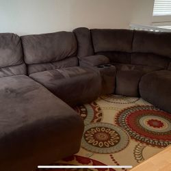 Dark Brown Sectional 
