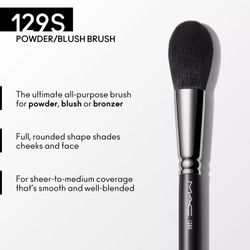  MAC 129 Synthetic Powder + Blush Brush