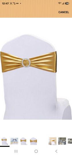 Gold chair sashs