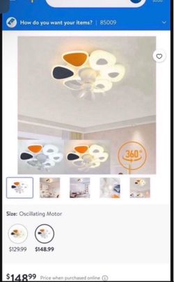 22 in. LED Indoor Dimmable White and Blue and Orange Smart Ceiling Fan Light with Remote and APP Control Oscillating Motor