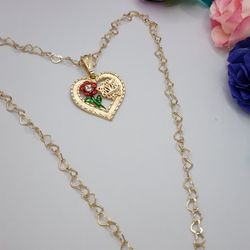Butterfly Heart Chain Gold-plated 