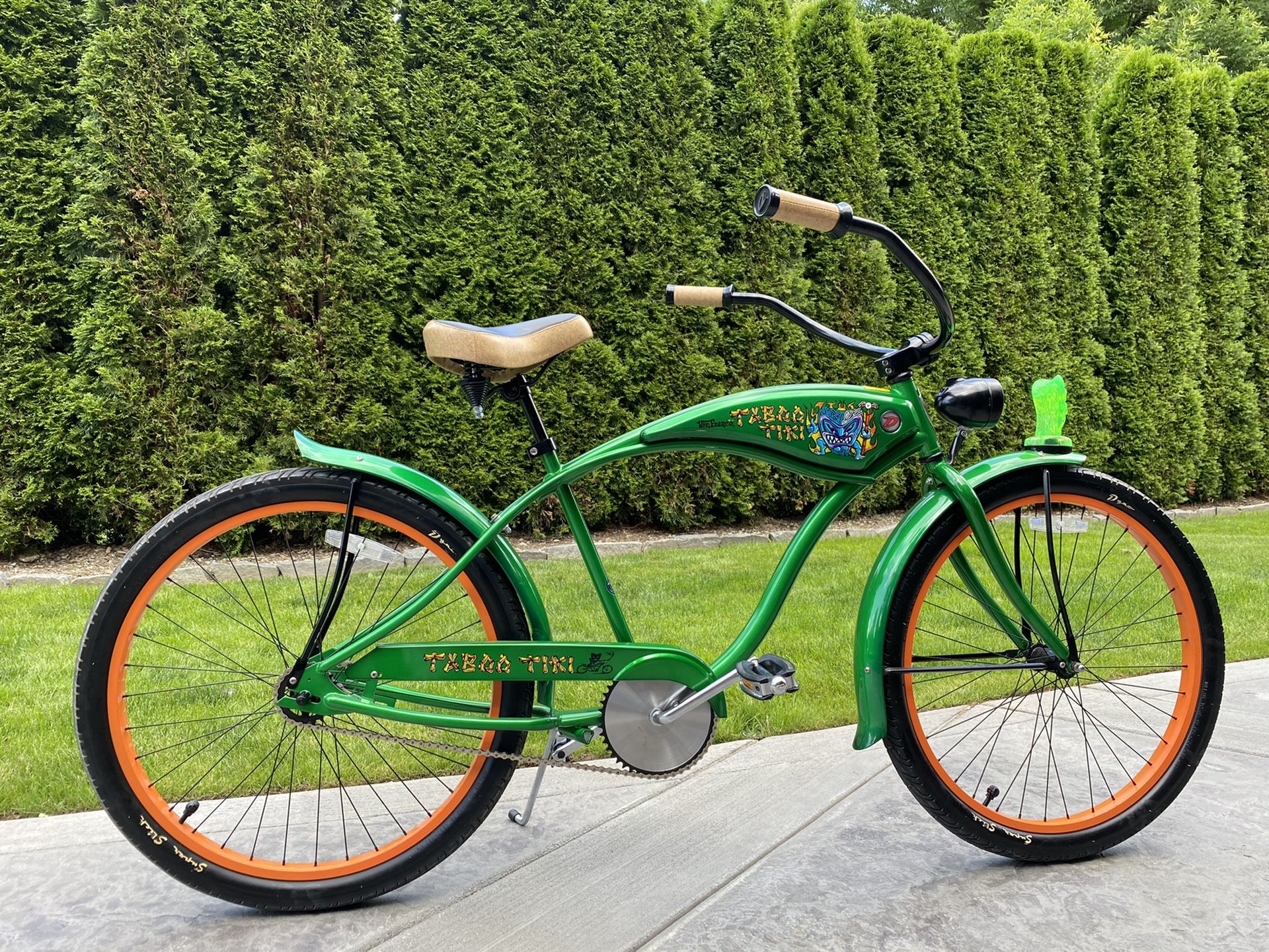 Taboo tiki green cruiser bike by GT and Von Franco