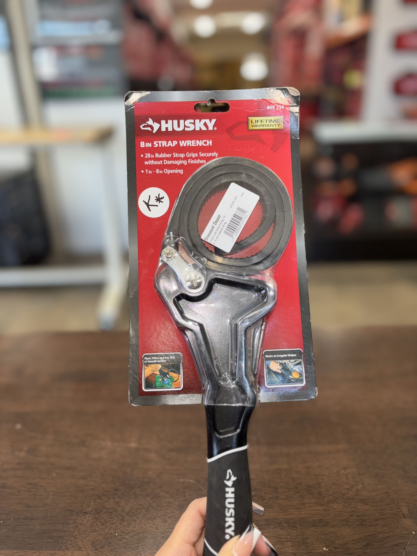 Husky 24 in. Dual Material Strap Wrench with 8 inch Capacity