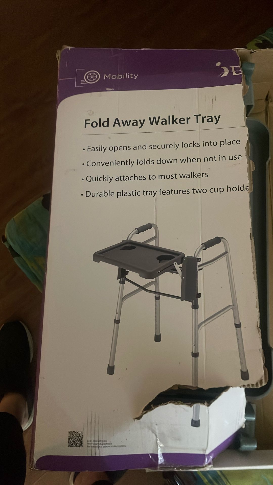 Fold away, walk tray