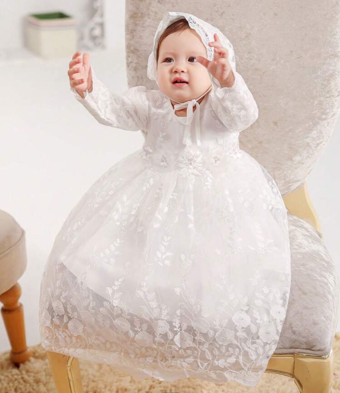 Baptism Dress /vestido de Bautizo 3-6m