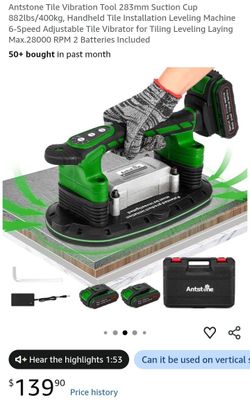 NEW TILE VIBRATION TOOL 283MM SUCTION CUP