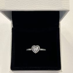 Silver Pandora Heart Ring 