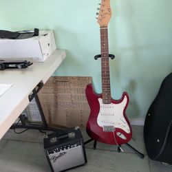 Electric Guitar And Amplifier Together 
