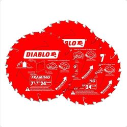 Diablo  7-1/4in. x 24-Teeth Tracking Point  3 Pack For $20 Or  $8 Each