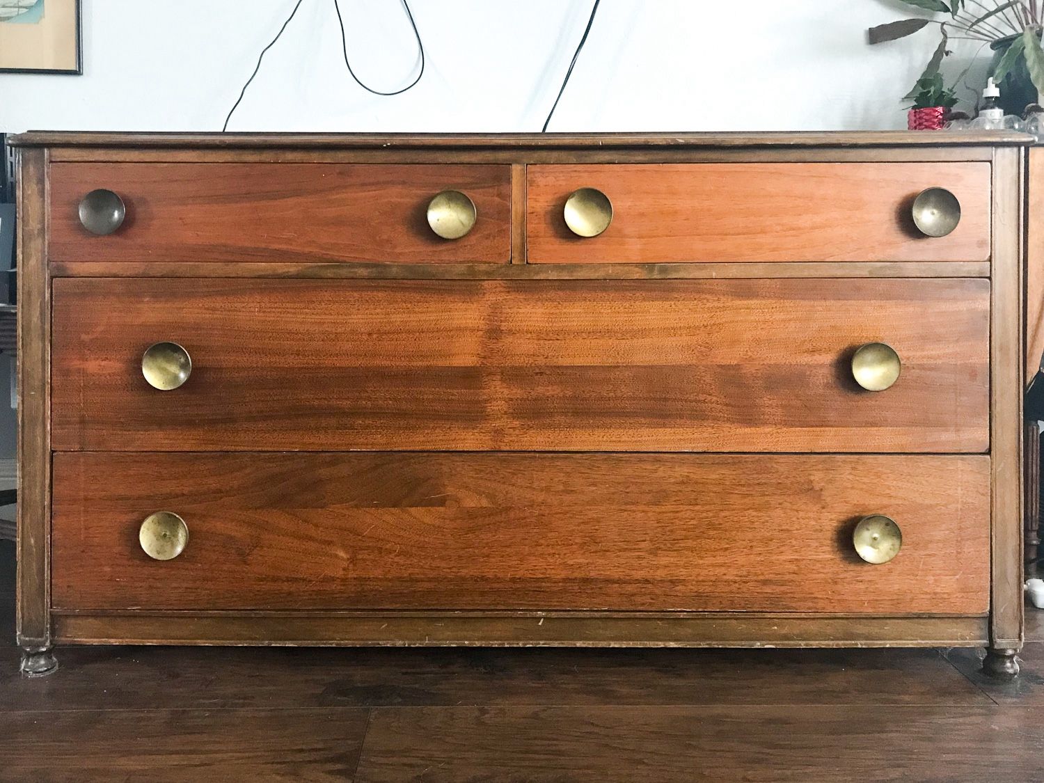 Vintage Dresser 1940s Brass Knobs