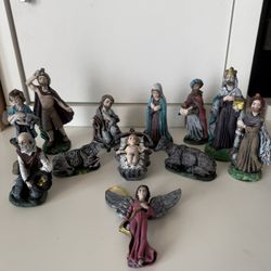 Vintage Nativity Set (Made in Italy) 1950’s  Nativity set made in Italy with restored paint 