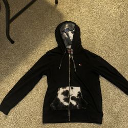 Black womens XL tommy Hilfiger Zip Up Hoodie