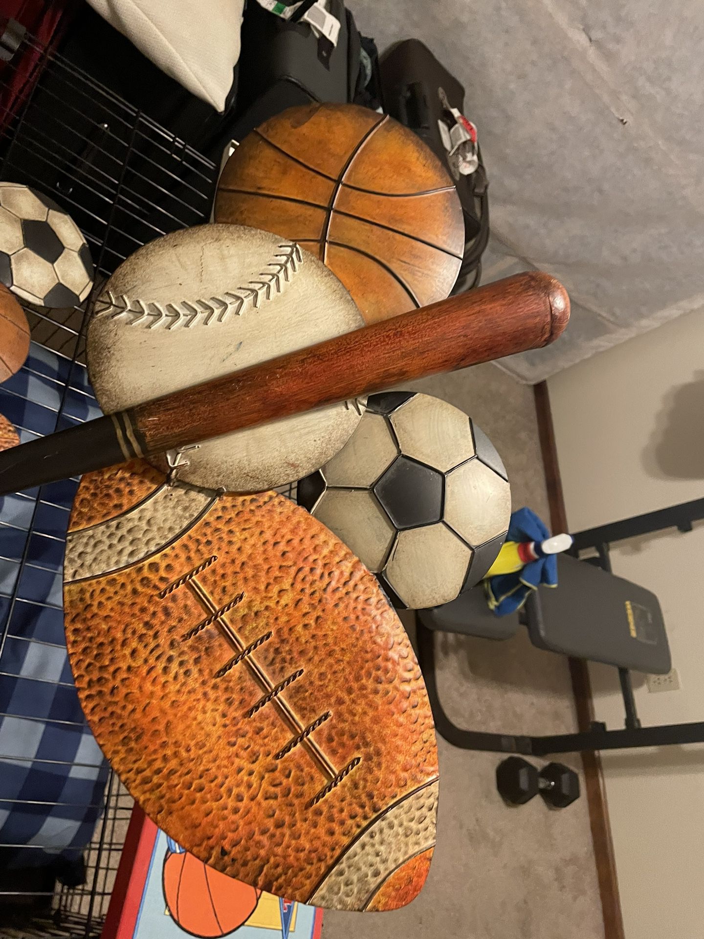 Sports Decorations And Tall Lamp 