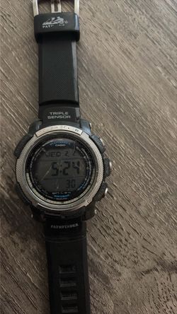 Casio Pathfinder PAW-2000 Tough Solar Triple Sensor Atomic Watch - Working