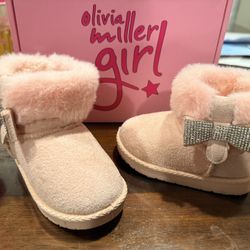 Toddler Pink  Boots 