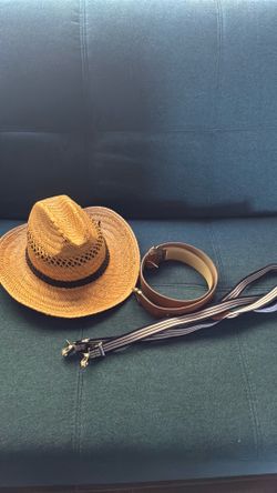 Cowboy Hat, Belt & Suspenders