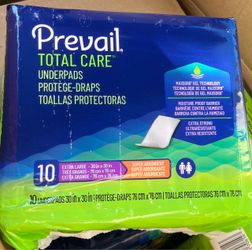 Prevail Total Care Underpads Extra Large 10-Pack