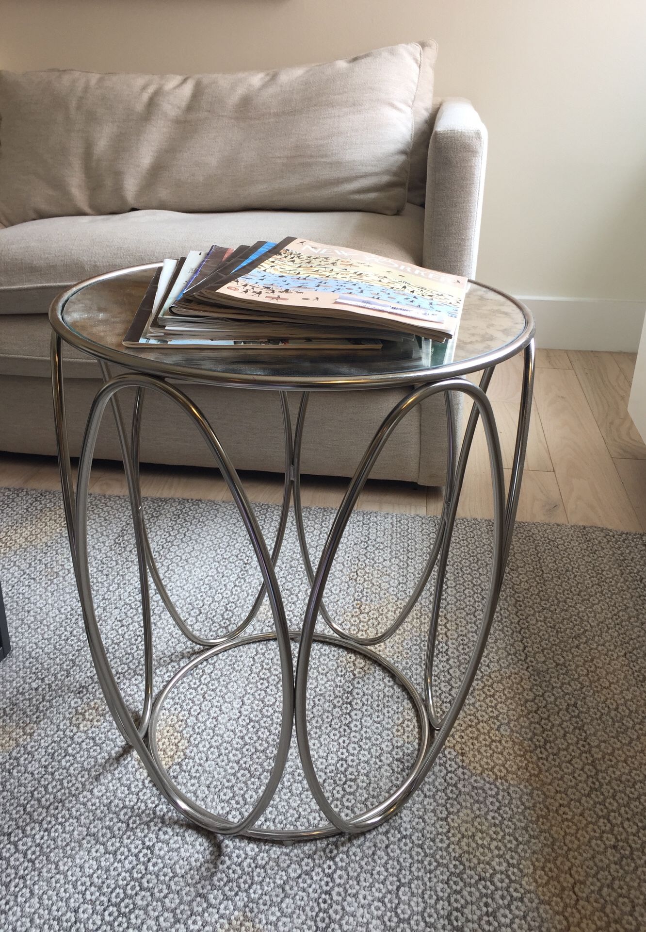 West Elm, Mirrored Side Table