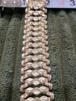Italian Milor Thick Sterling Silver Bracelet