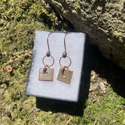 Handmade Copper Dewdrop Earrings 