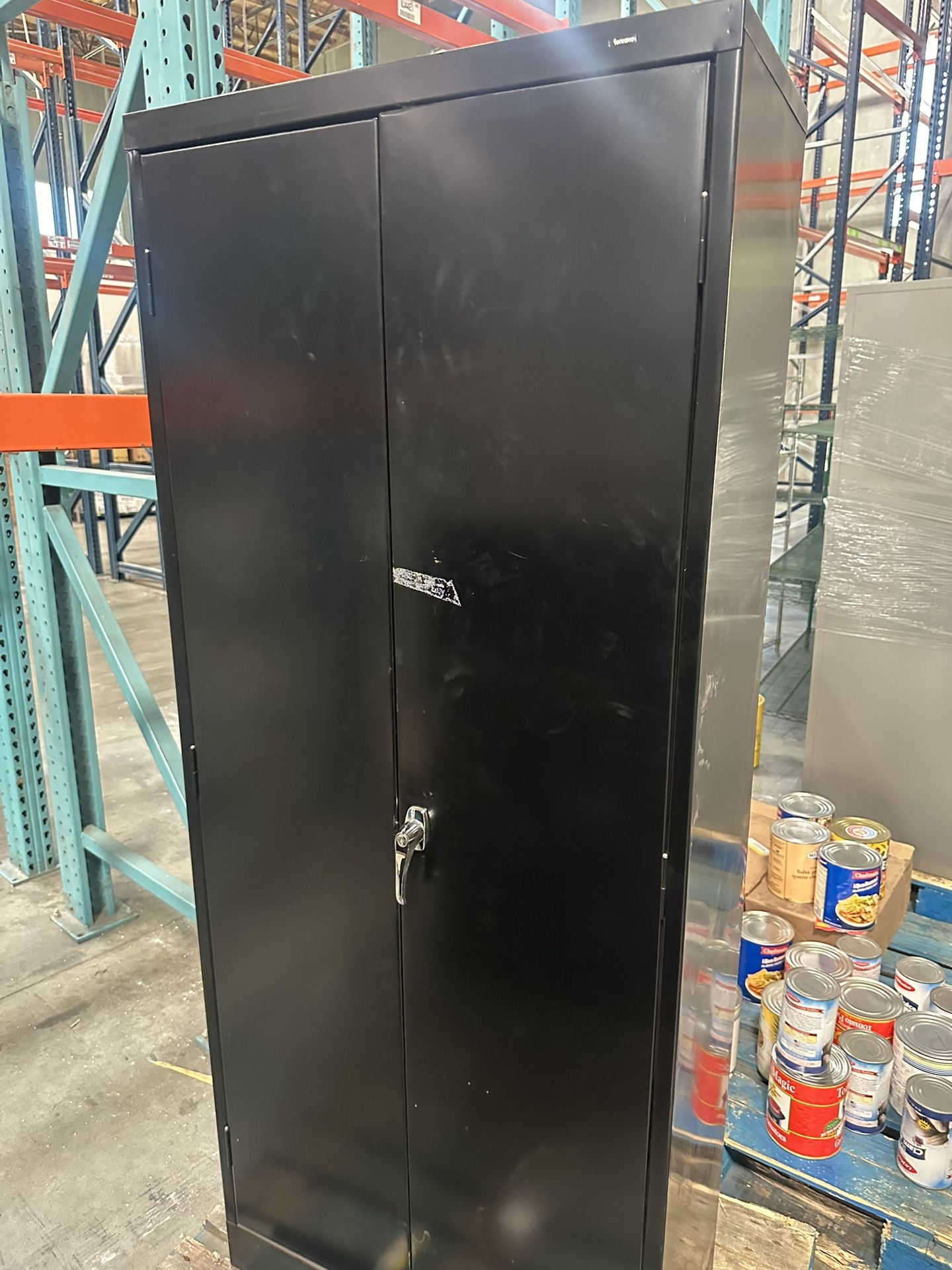 Black Metal Shelf Cabinet 6 Ft