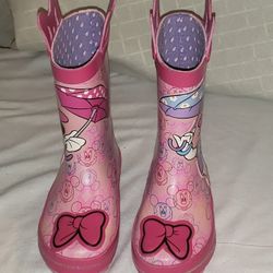 Disney Junior Minnie Mouse Girls Rain Boots, Size 7-8
