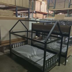 Twin house bed. Available in espresso & white. Assembly required.  Assembly not included.  Tax included.  Free local delivery. 

Bed only-$225
Bed & t