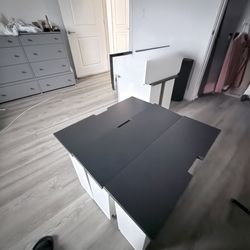 IKEA BED WITH STORAGE DRAWERS