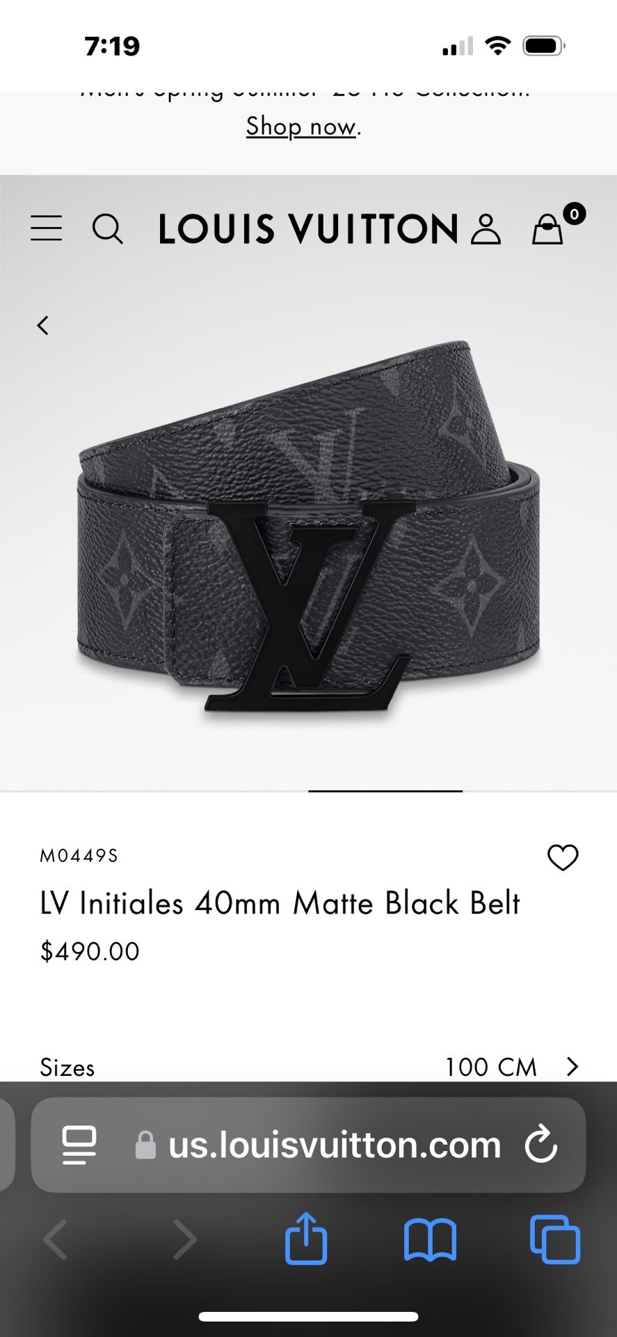 Louis Vuitton Voyate 35 Marron 90 Belts